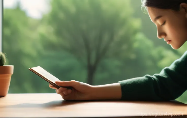 미니멀 디지털 라이프의 실천을 위한 계획 - A young adult, looking exhausted with tired eyes, sits amidst a chaotic array of glowing digital scr...