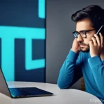 Home 21 디지털 미니멀리즘의 최근 트렌드 분석 - **Digital Overload and the Quest for Calm**: A close-up of a young adult, possibly a man or woman in...